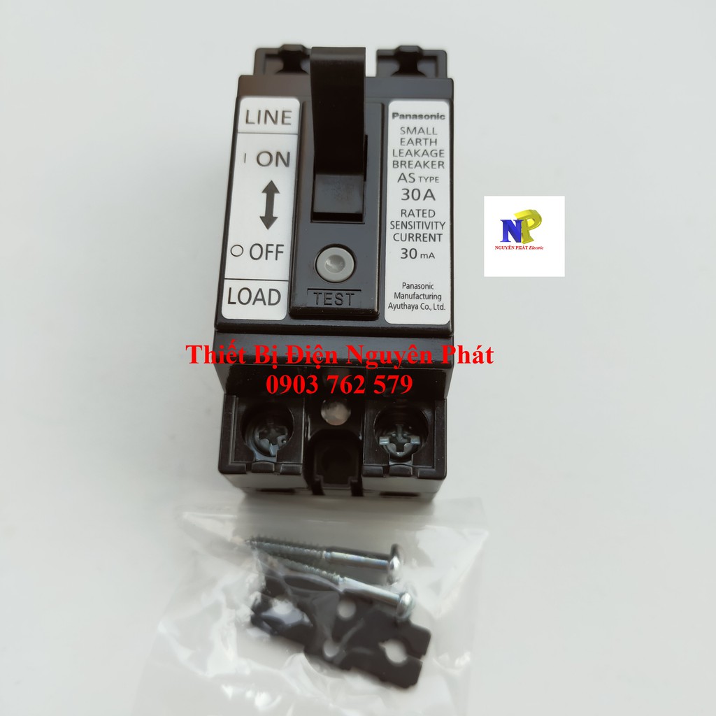 Cầu dao an toàn CB chống giật panasonic 30A BJS (chống giật cóc)