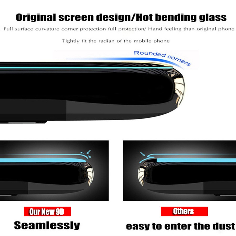 Kính cường lực 9D bảo vệ toàn diện cho màn hình iPhone 13 12 11 Pro XS Max XR 6s 7 8 Plus