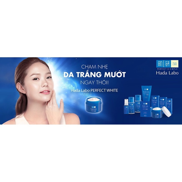 Bộ sản phẩm dưỡng trắng Hada Labo Perfect White