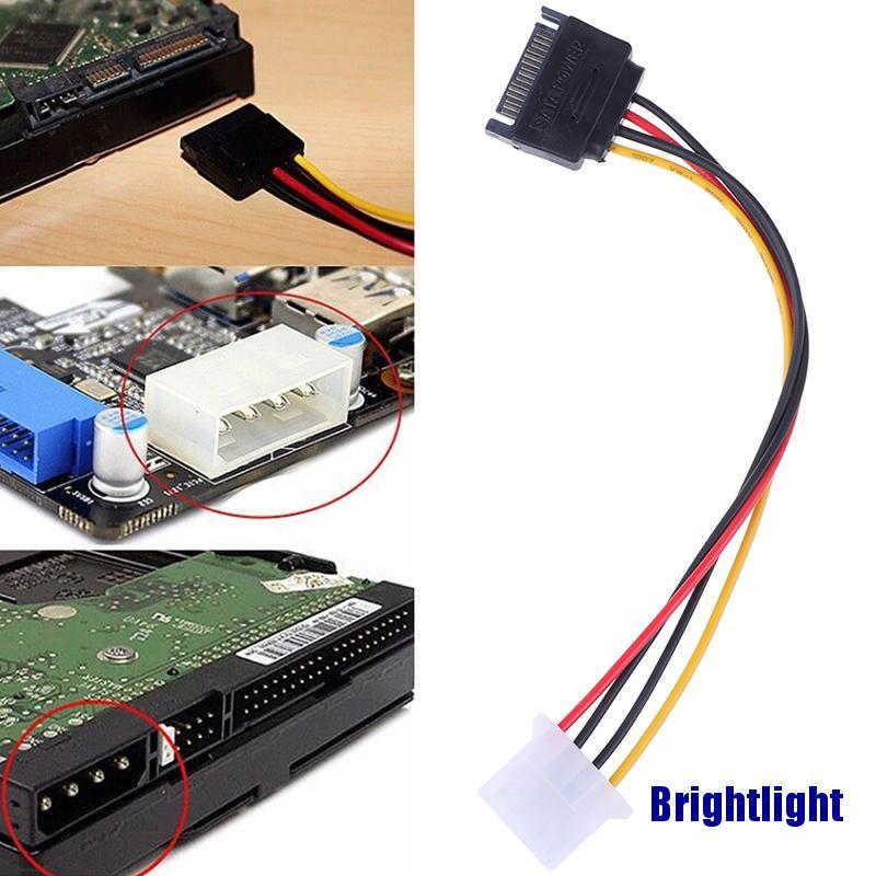 Dây Cáp Chuyển Đổi Sata Sang Ide 15 Pin Sata Male Sang Molex Ide 4 Pin Female