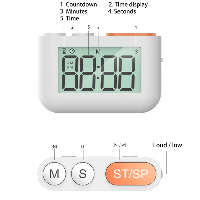 Đồng Hồ Hẹn Giờ Điện Tử Màn Hình LCD Dùng Cho Nấu Nướng Bánh
