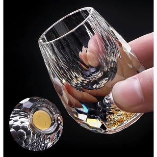 Ly rượu pha lê Đế Vương phối vàng 24k (Ly rời)