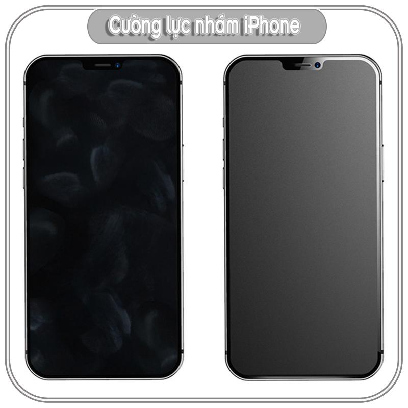 Cường lực GOR nhám cho iPhone hạn chế vân tay Full viền Đen