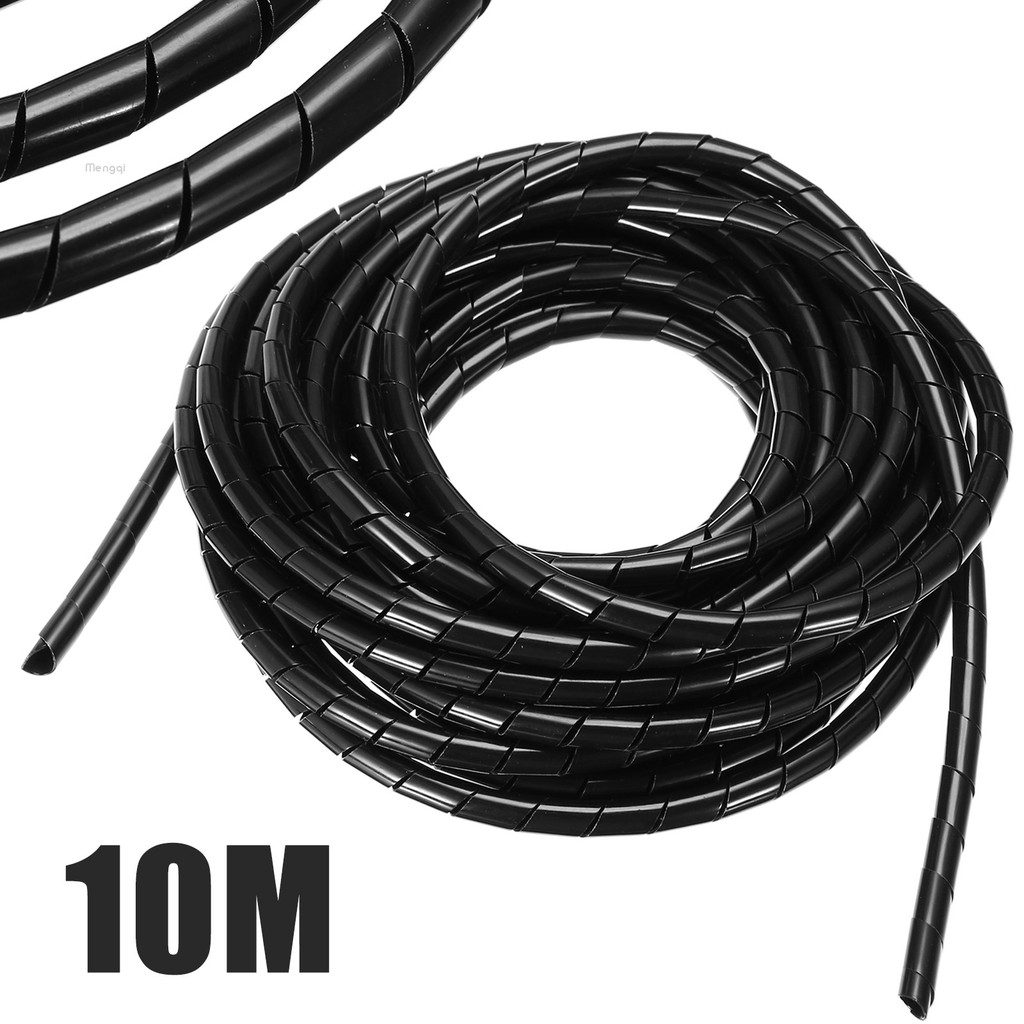 10m dây xoắn ốc 8mm màu trơn dùng để quấn bảo vệ dây cáp chống đứt | BigBuy360 - bigbuy360.vn