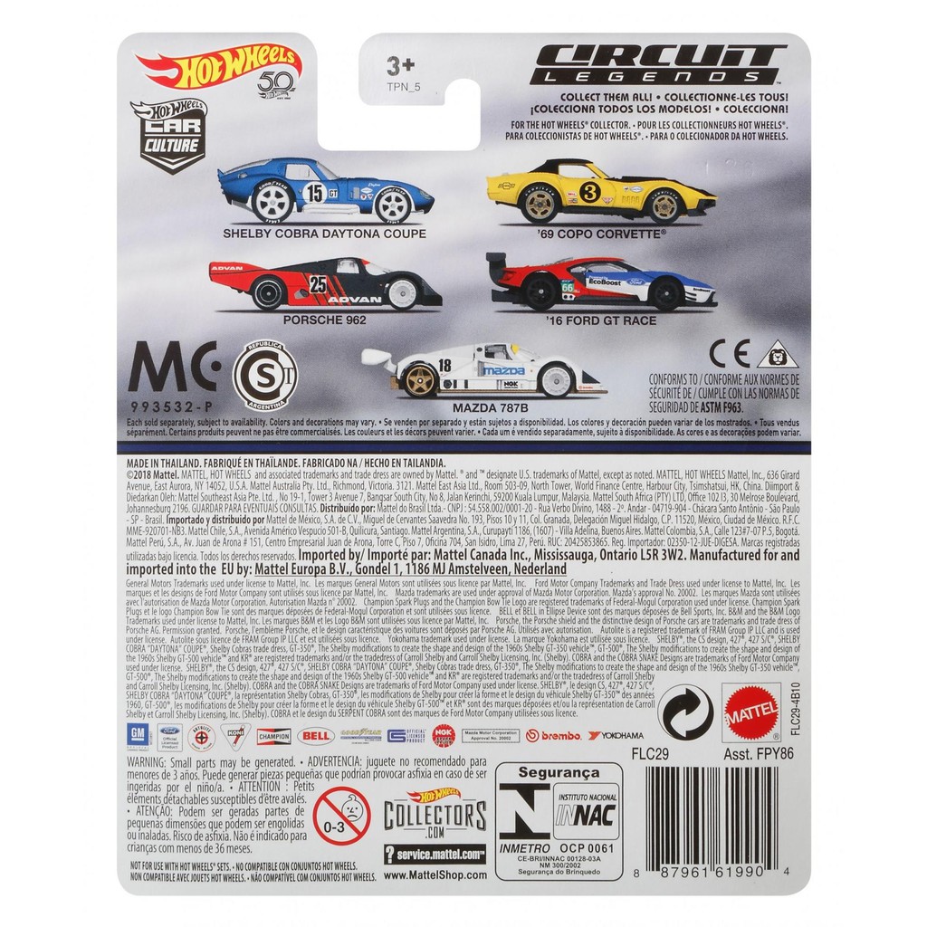 Xe Mô hình Hot Wheels Porsche 962 Circuit legends 50th Car Culture