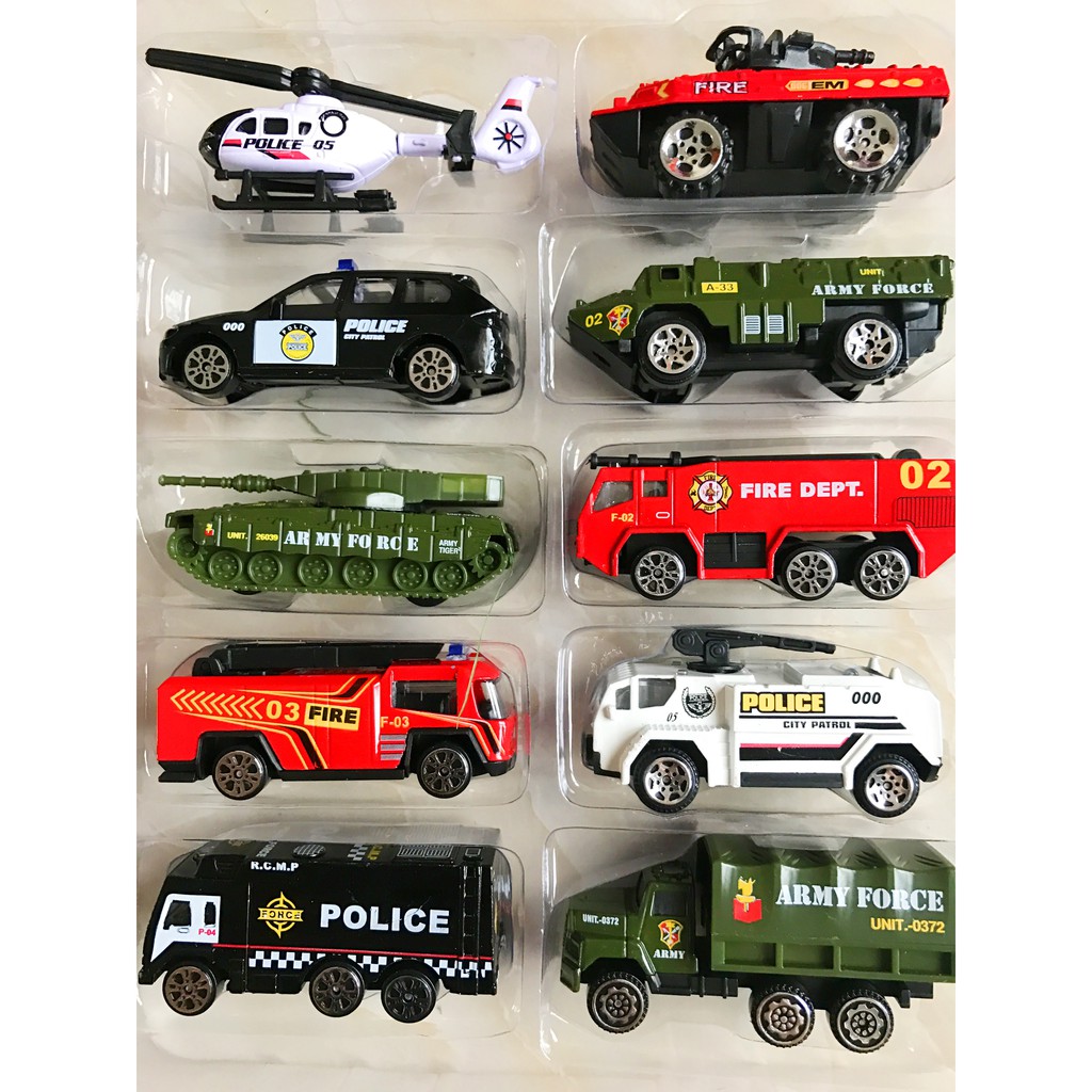 Set 10 xe otô kim loại cho bé
