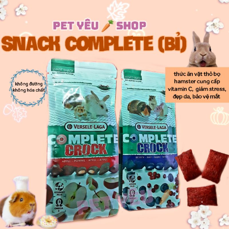 Snack Complete (Bỉ)- snack trái cây ❤Freeship❤ thức ăn vặt thỏ bọ hamster chinchilla