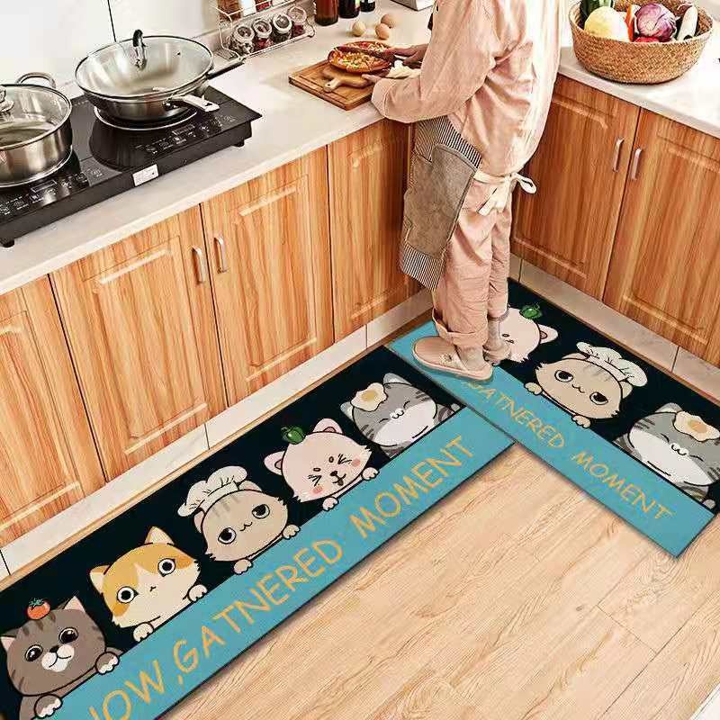 Thảm trải sàn nhà bếp, chống thấm nước, dầu, trơn trượt, dầu và dải dài cửa ra vào gia đình, phòng ngủ