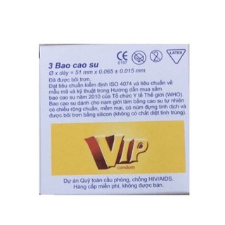 Bộ 4 hộp bao Cao Su Vip Plus Hộp 4x3 cái