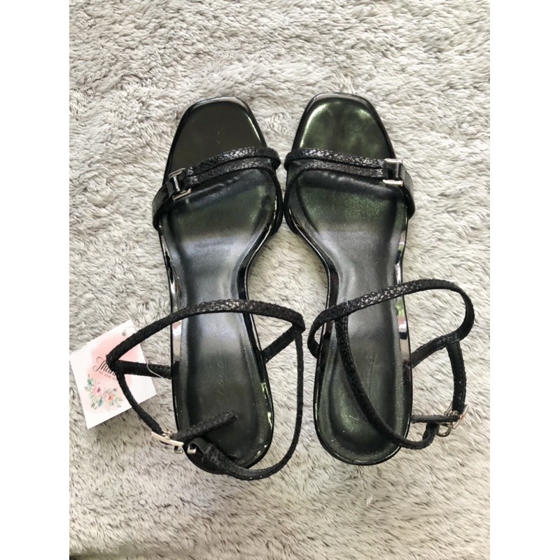 [Thanh lý] Giày Sandal, giày cao gót vân da rắn metallic Vascara size37( Hàng đẹp)
