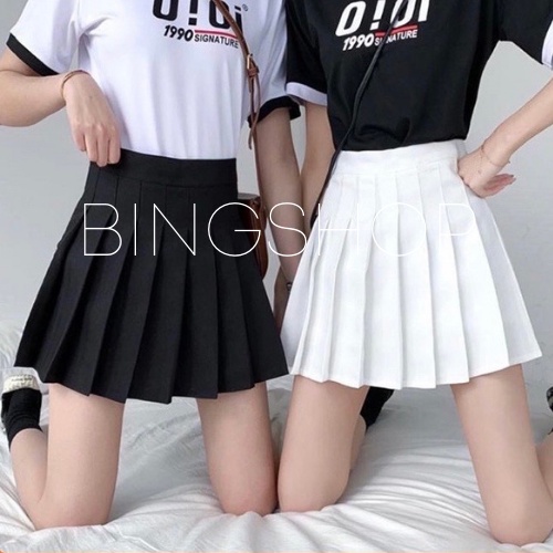 Chân váy xếp ly Bingshop , chân váy tennis hàng quảng châu cạp siêu cao vải tuyết mưa dày đẹp