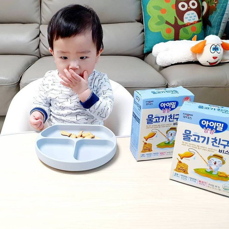 Bánh quy ildong hình cá, khủng long 60g - Hàn Quốc [dateT9/2023]