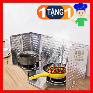 Combo 2 tấm chắn dầu mỡ, vách ngăn văng dầu giữ vệ sinh