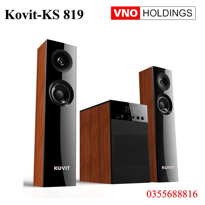 Dàn loa vi tính 2.1 KOVIT KS 819 - Nghe nhạc cực phê, có hát Karaoke, Bass mạnh, Treble hay, có kết nối BLUETOOTH