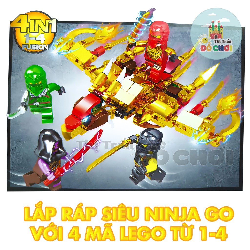 Đồ chơi lắp ráp xếp hình logo Ninja nhiều nhân vật cho bé 1001 - Thị trấn đồ chơi