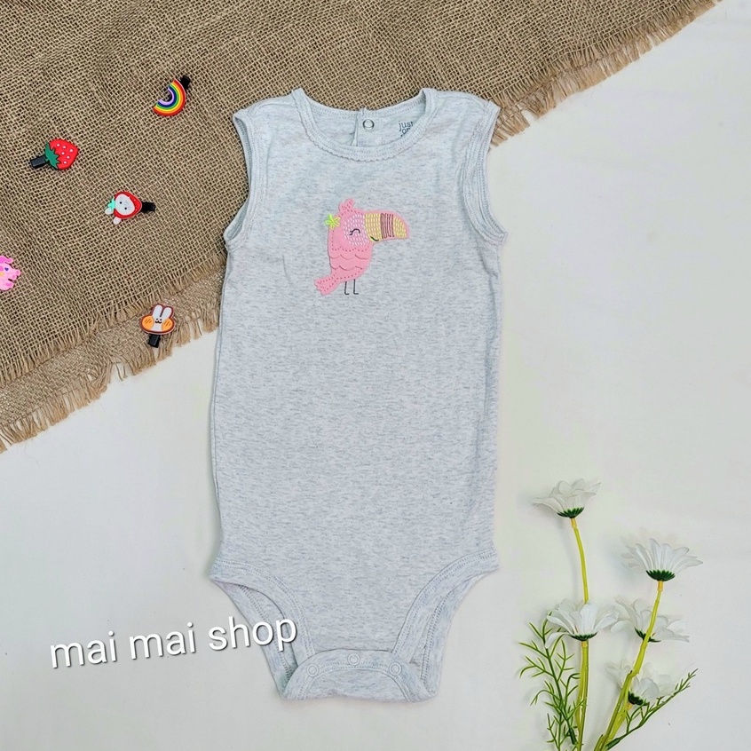 (Chọn màu-sz 6-9M) Body chíp 2 DÂY, BA LỖ, CÁNH TIÊN xuất dư cho bé gái- Bodysuit, bộ đồ liền thân, áo liền quần