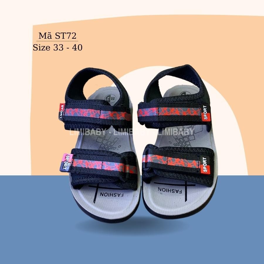 Dép sandal bé trai - Quai hậu học sinh siêu nhẹ kháng khuẩn cho bé đi học đi biển khỏe khoắn và năng động ST72