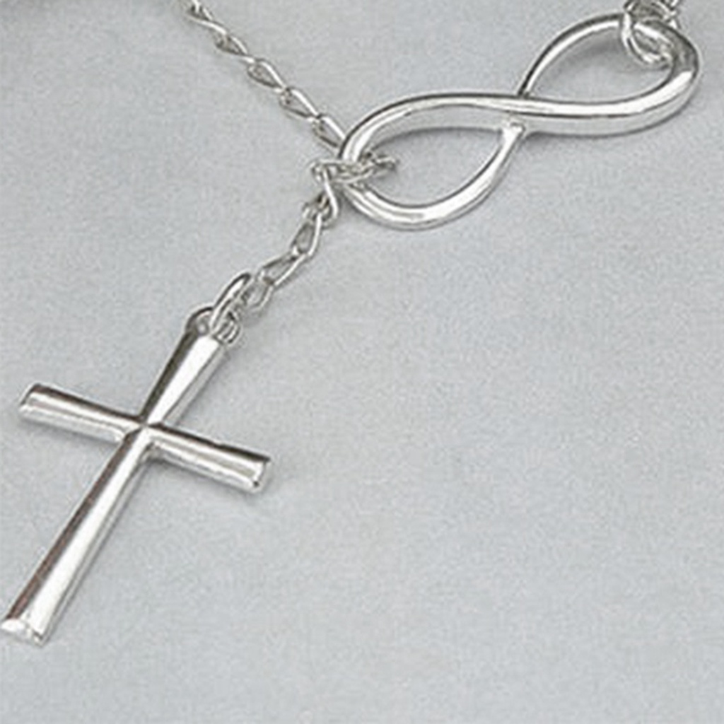 Dây chuyền hợp kim hình số 8 đơn giản sang trọng dành cho nữ