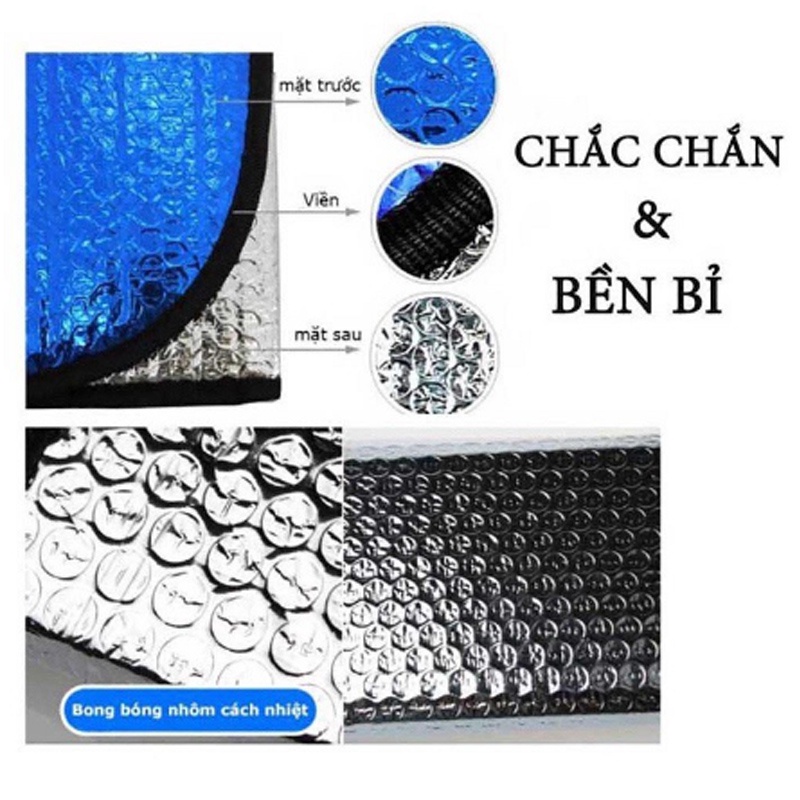 Tấm Che Nắng Ô Tô, Chắn Nắng Xe Hơi Tráng Bạc Chống Nóng Chuyên Dụng