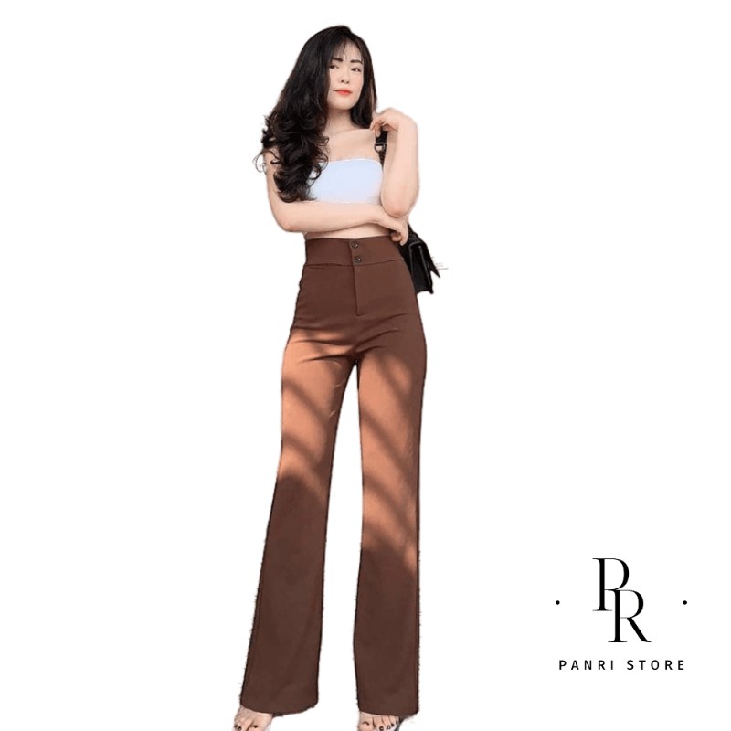 Quần tây ống loe form dáng đứng,chất vải tuyết mưa co dãn nhẹ