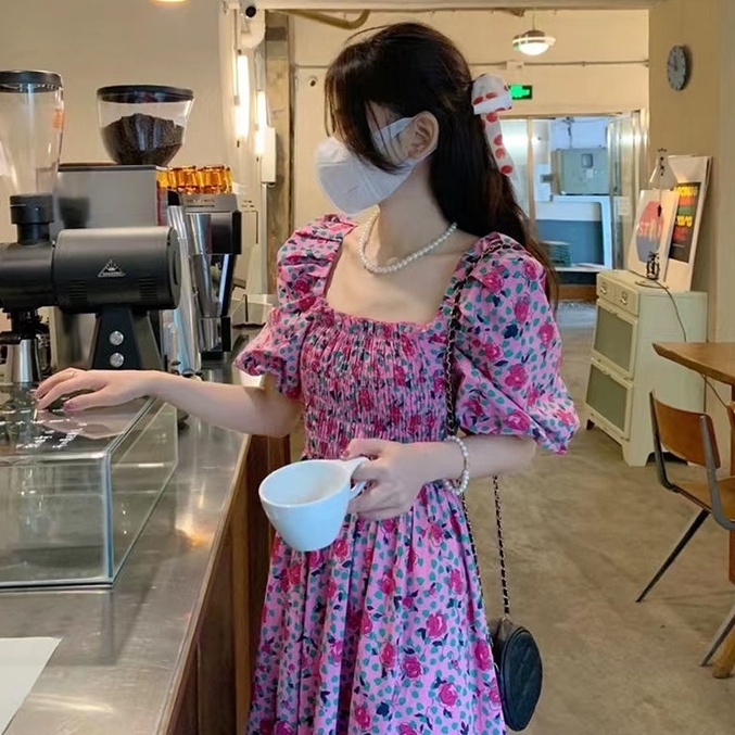 Đầm Voan Hoa Thời Trang Mùa Hè Pháp Hàng Mới Dành Cho Nữ 2022