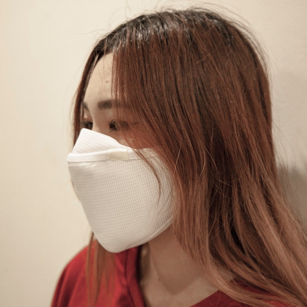 Khẩu Trang Vải Kháng Khuẩn 3 Lớp Cao Cấp Protech Mask Màu Trắng Chống Khói Bụi Và Tia UV Thấm Hút Thoáng Mát Gói 1 Cái