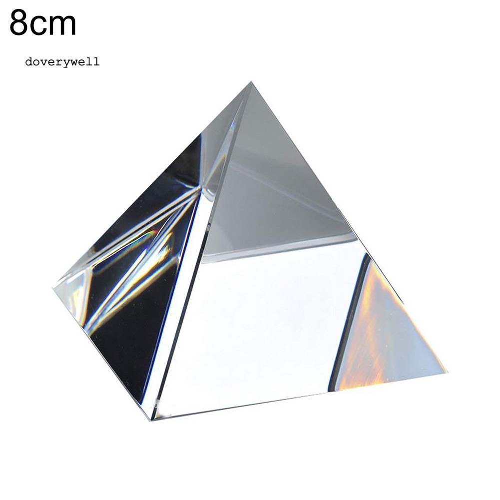 Khối Lăng Kính Pha Lê Trong Suốt 5 / 6 / 7 / 8cm Trang Trí Nhà Cửa / Văn Phòng