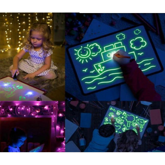 Đồ chơi sáng tạo,vẽ an toàn cho trẻ,bảng vẽ bút sáng tạo,bảng phát sáng cho bé-Shopmina123