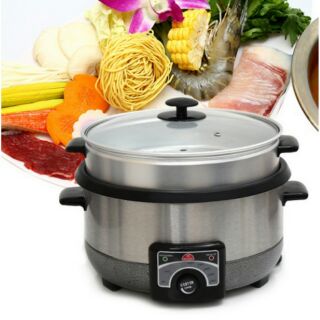 Nồi lẩu điện kim cương có xửng 3,5 lít
