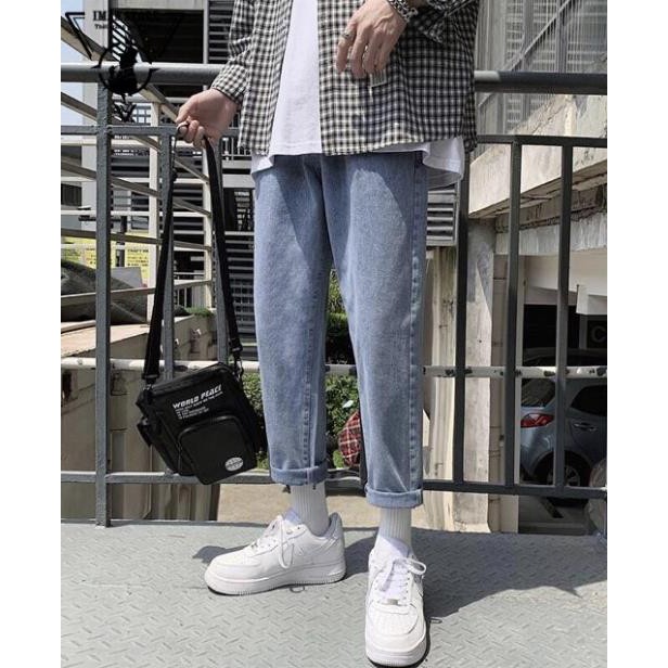Quần Jean nam, Baggy nam, quần bò nam, Dáng Suông, rộng style hàn quốc 2022 TR01