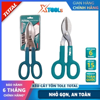 Kéo cắt tole nhỏ TOTAL THT524101 dụng cụ cắt tôn 10", kim tốt cứng, không gỉ, mòn, cắt tôn theo đường thẳng, đường cong
