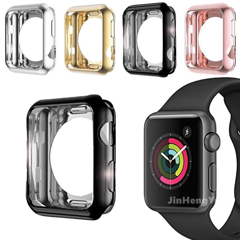 Thích hợp cho iWatch series 5 4 3 2 1 Vỏ bảo vệ TPU Đồng hồ thông minh Apple 38 40 42 44mm khung bảo vệ chống rơi