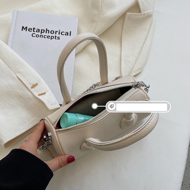 Túi Đeo Chéo Hình Trụ Màu Sắc Đơn Giản Phong Cách Hàn Quốc Thời Trang