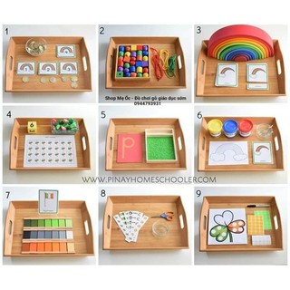 (Size lớn 30x40cm) - Khay đựng Montessori (Hàng Nhập Khẩu)