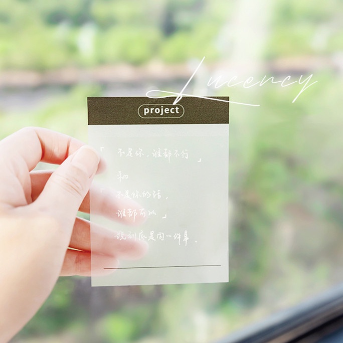 Set 50 Giấy Ghi Chú Trong Suốt Tiện Dụng Cho Học Sinh