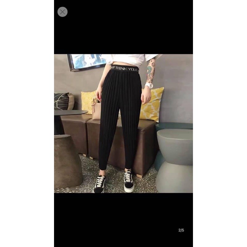 Quần bagyy dập ly quảng châu cạp chữ think you