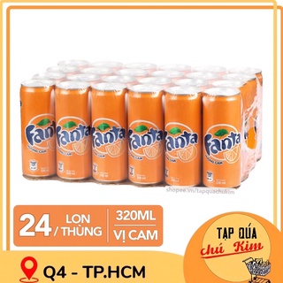 Nước ngọt fanta cam thùng 24 lon x 320ml