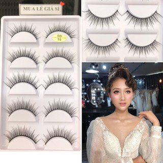 Mi giả chồn 6D cao cấp 5 cặp/hộp, mi mềm, nhẹ và có độ cong sẵn