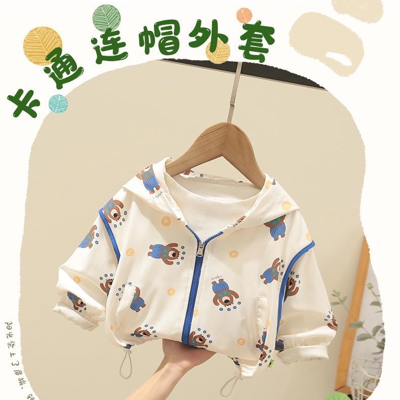 Áo Khoác In Hình Hoạt Hình Phong Cách Hàn Quốc Cho Bé Trai