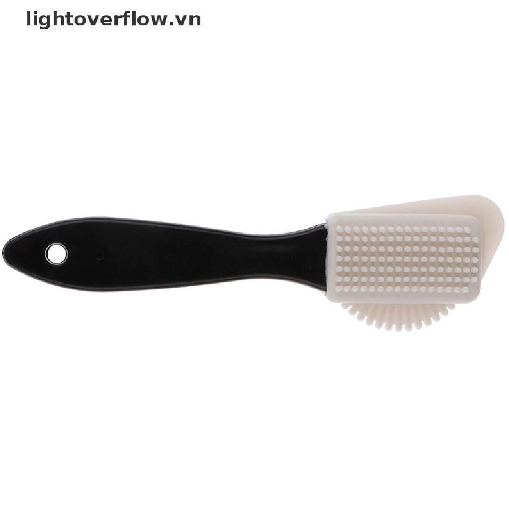 1 Bàn Chải Làm Sạch Giày Da Lộn / Nubuck Hình Chữ S Màu Đen