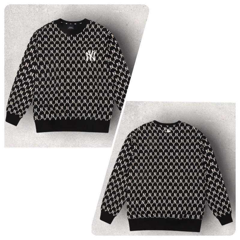 [Chính hãng] Áo Sweater MLB tay dài cổ tròn Diamond Monogram (3AMTM0314), sale off 80%