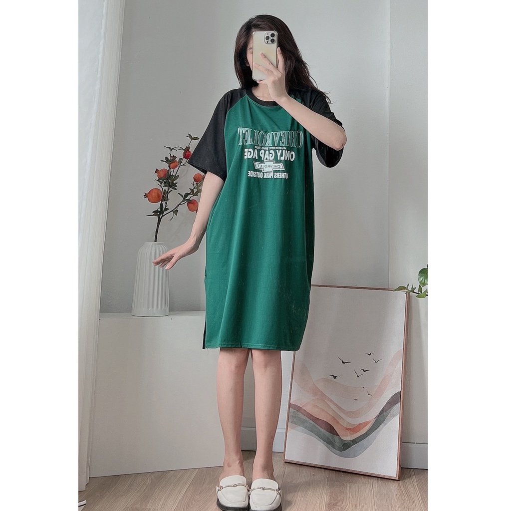 Đầm Thun Raglan Ohe PEONYB Nữ  🌸 Váy cộc tay kiểu học sinh vintage 3158 đường phố hàn quốc Ulzzang 🌸