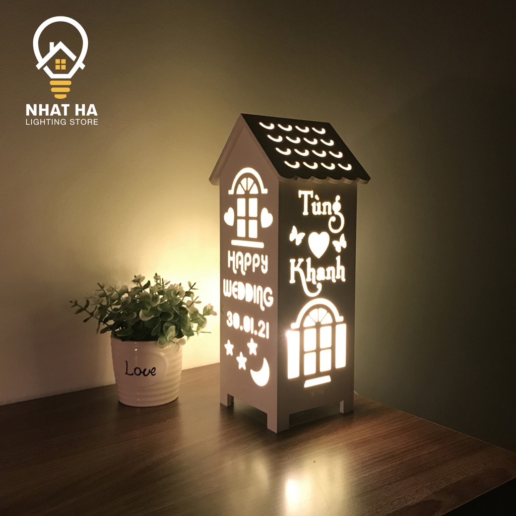 [Handmade] Quà Cưới Tặng Cô Dâu Chú Rể Ý Nghĩa, Đèn Ngủ Để Bàn Trang Trí Phòng Cưới, Phòng Tân Hôn Đẹp