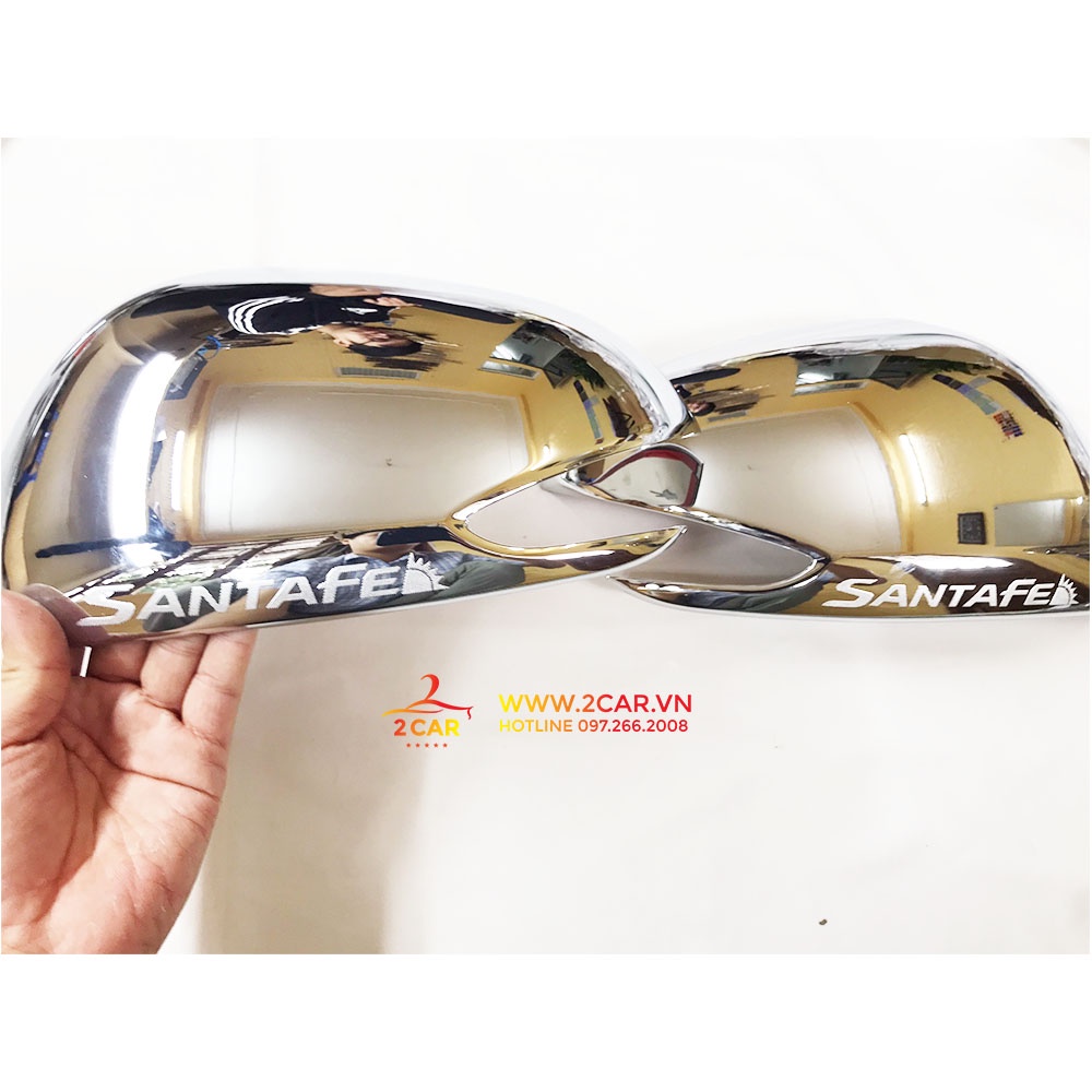 Ốp gương chiếu hậu cacbon xe Santafe 2019, 2020, 2021 vân carbon hàng đẹp