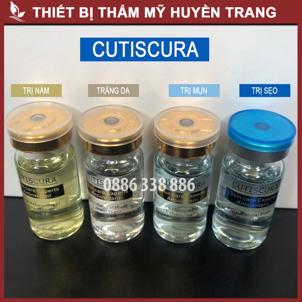 Hộp 20 Lọ Tế Bào Gốc CUTISCURA Serum Mụn, Trắng Da, Mờ Nám, Tàn Nhang, Nâng Cơ trẻ Hóa Tái Tạo Da Sẹo Rỗ NANOCEE