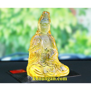 Tượng Quan Âm để xe ô tô Bằng Pha Lê