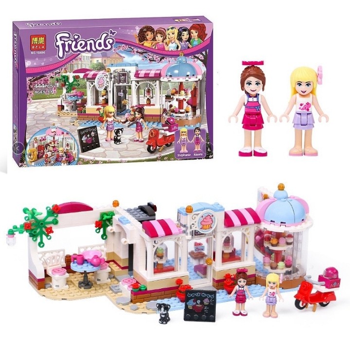 Bộ lắp ráp lego friend tiệm bánh ngọt 444 chi tiết mã 10496