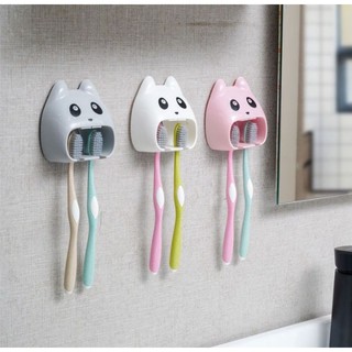 Kệ Treo Bàn Chải Đánh Răng Gắn Tường Hình Mèo Cho Bé