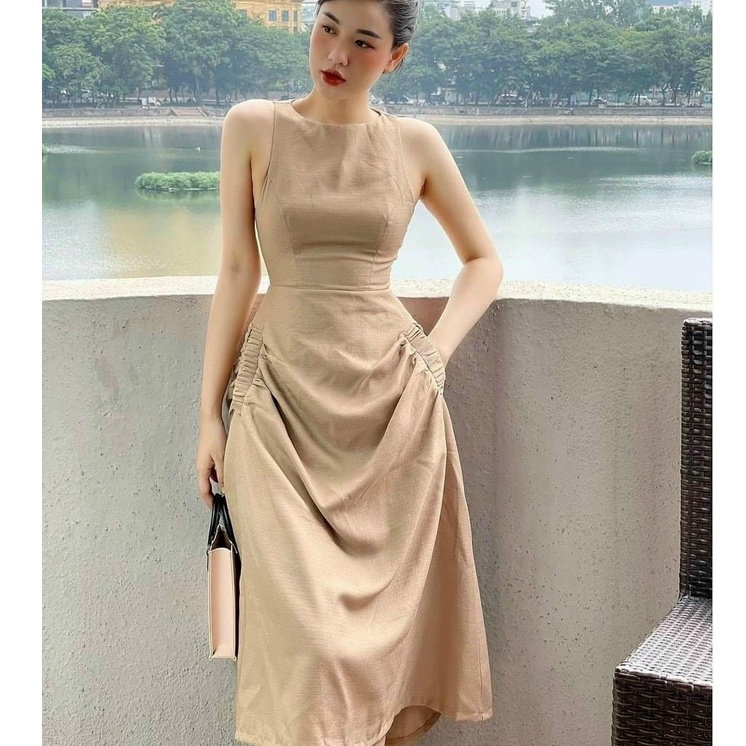 Đầm maxi dáng dài ba lỗ cực sang chảnh cho nữ đi chơi dự tiệc