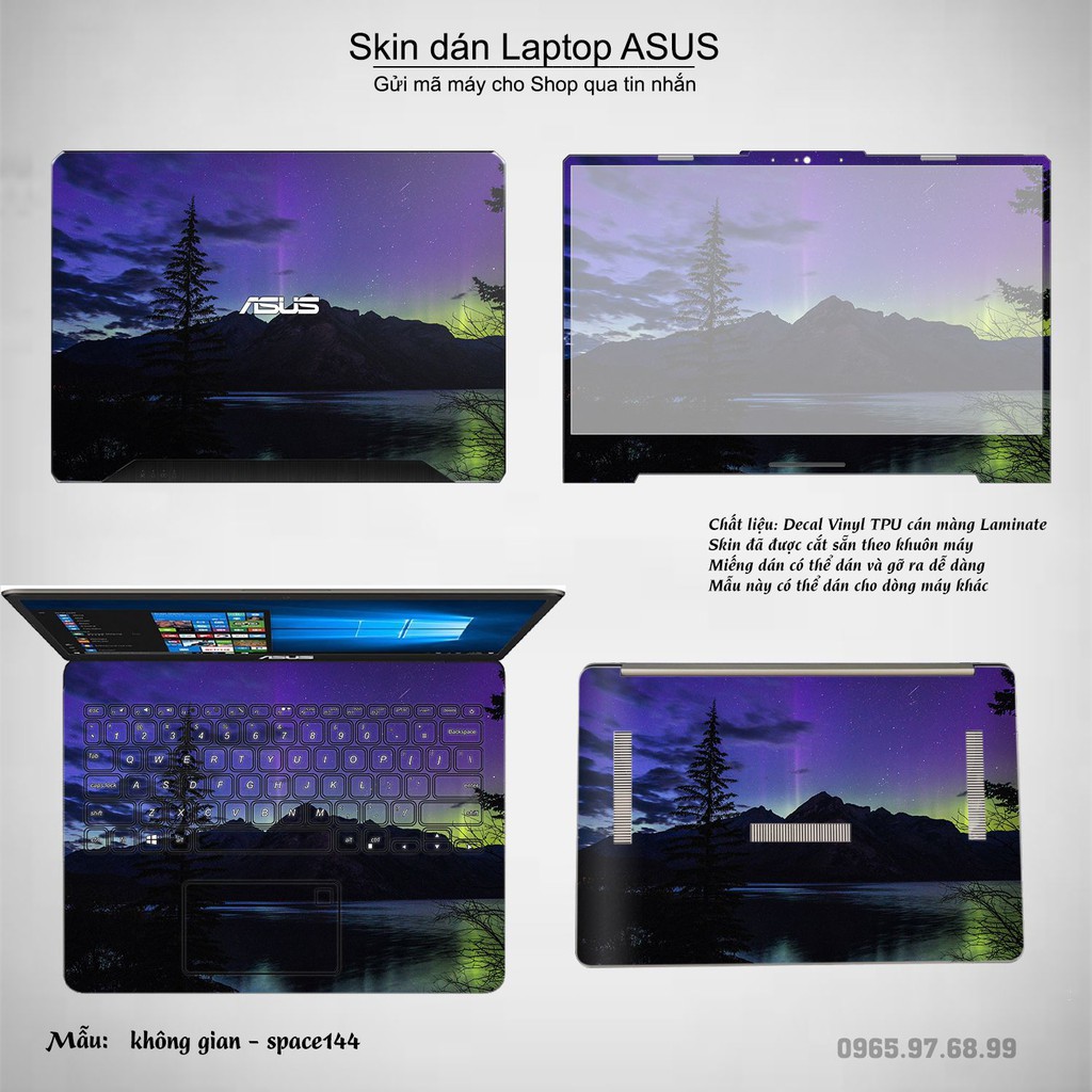 Skin dán Laptop Asus in hình không gian _nhiều mẫu 24 (inbox mã máy cho Shop)